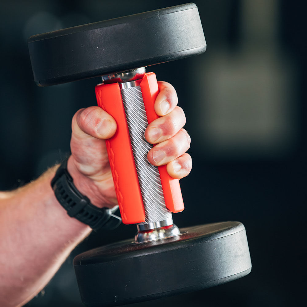 2" Red Weight Bar Grips - view 5