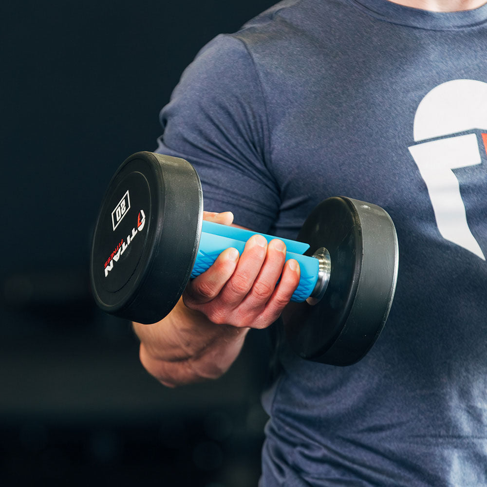 2" Blue Weight Bar Grips - view 4