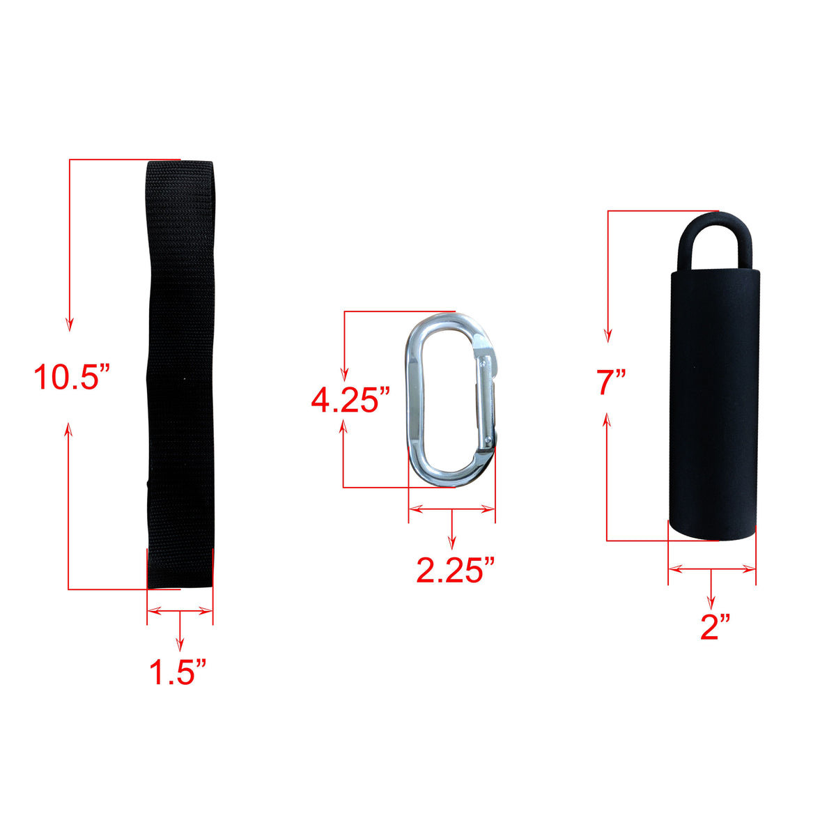 Scratch and Dent, Cylinder Grip Tubes w/ Strap & Carabiner - view 4