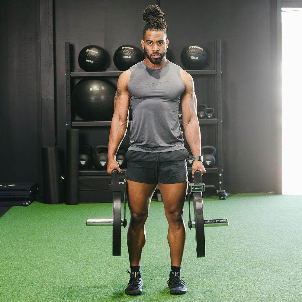 Mini Farmer's Walk Handles with Olympic Weight Posts - view 4
