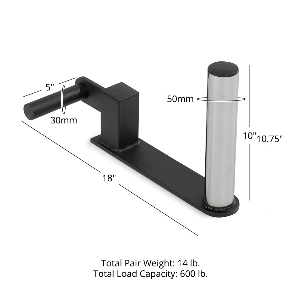 Mini Farmer's Walk Handles with Olympic Weight Posts