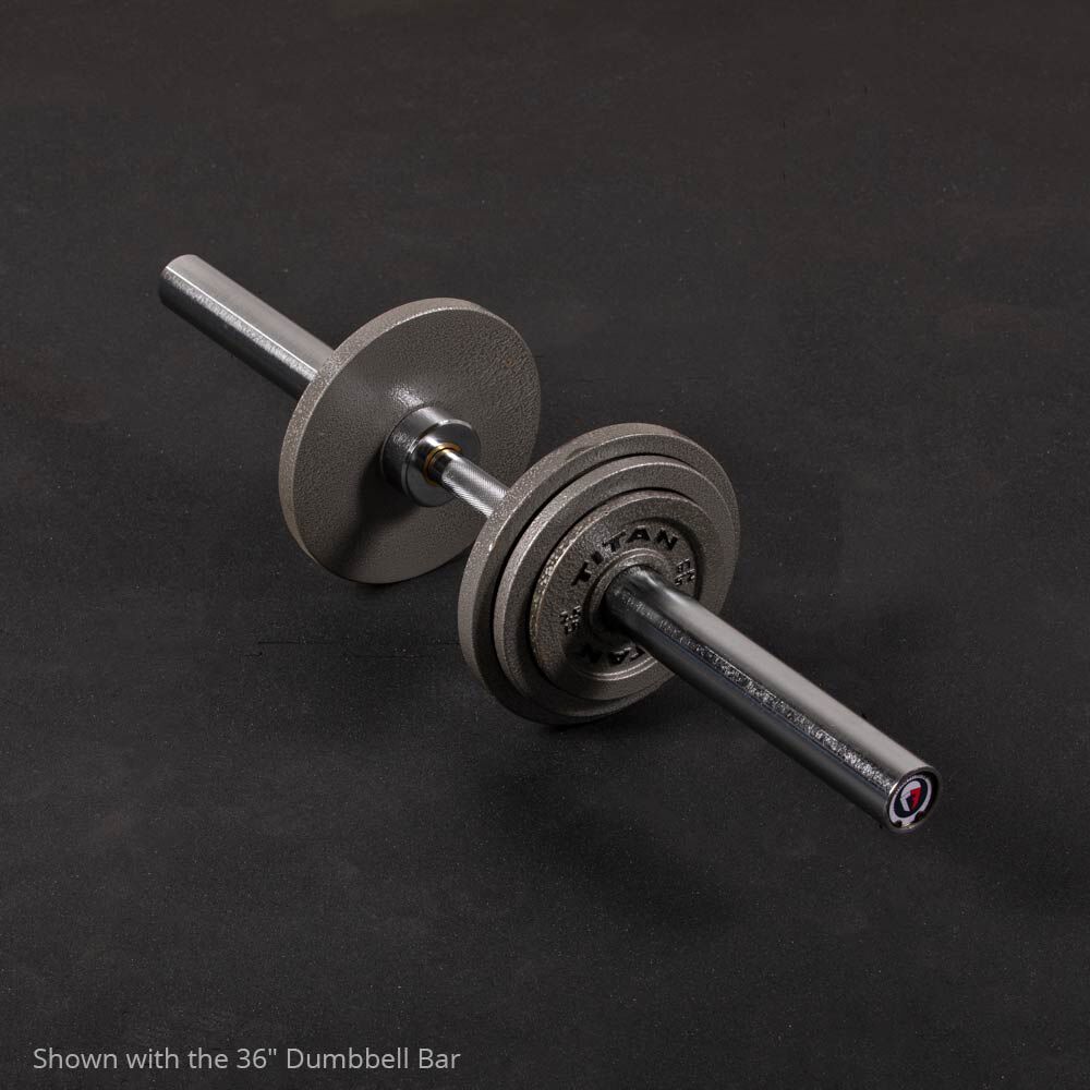 Scratch and Dent - Pair of Loadable 20" Olympic Dumbbell Handle - FINAL SALE - view 5