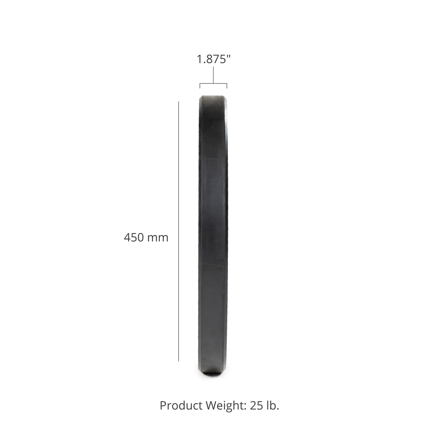 Scratch and Dent - 25 LB Pair Economy Black Bumper Plates - FINAL SALE - view 2