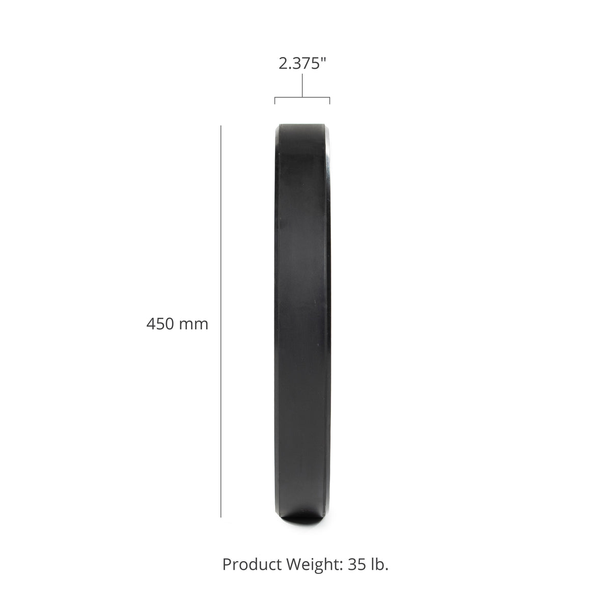 Scratch and Dent - 35 LB Single Economy Black Bumper Plate - FINAL SALE - view 2