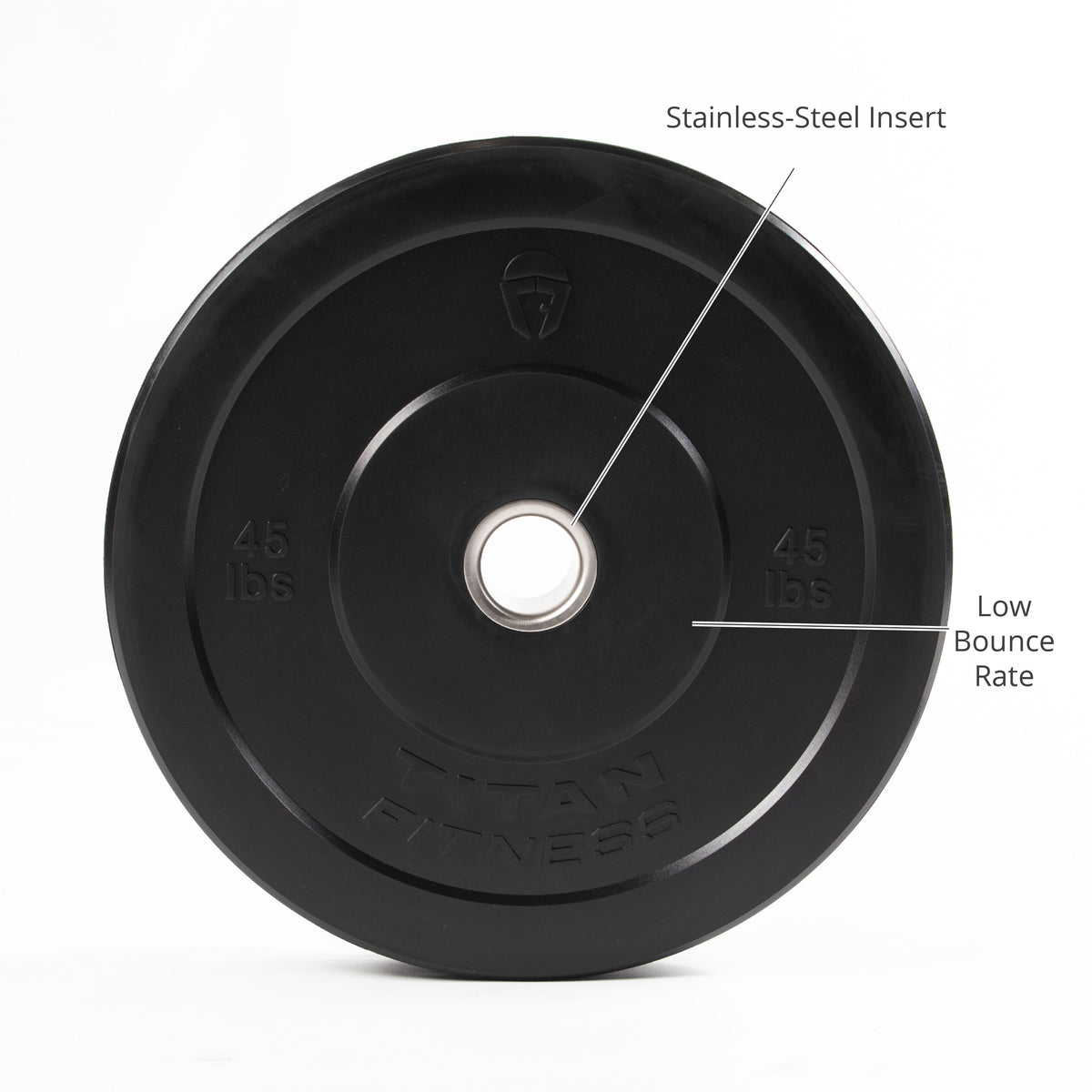 Scratch and Dent - 45 LB Single Economy Black Bumper Plate - FINAL SALE - view 3