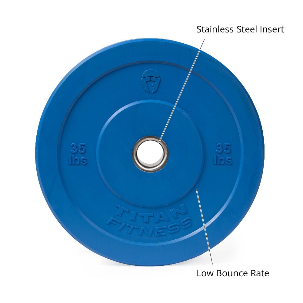 Scratch and Dent - Olympic Rubber Bumper Plates | Color | 35 LB Single - FINAL SALE - view 3