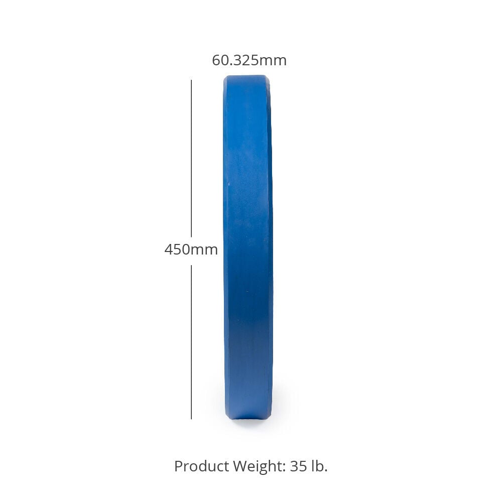 Scratch and Dent - Olympic Rubber Bumper Plates | Color | 35 LB Single - FINAL SALE - view 2