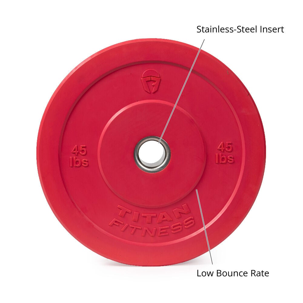 Scratch and Dent - Olympic Rubber Bumper Plates | Color | 45 LB Single - FINAL SALE