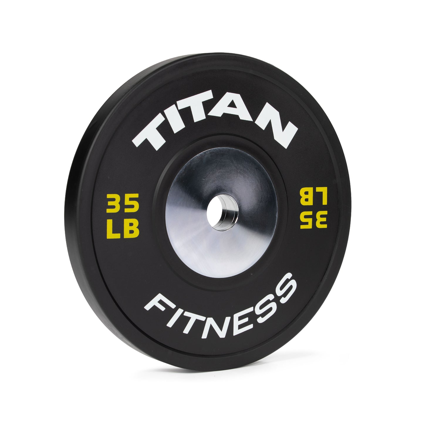 Scratch and Dent - Elite Black Bumper Plate – 35 lb. Single - FINAL SALE - view 1