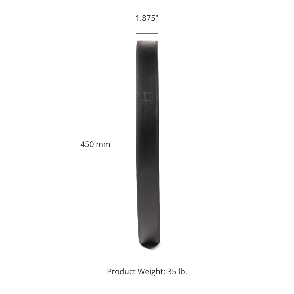 Scratch and Dent - Elite Black Bumper Plate – 35 lb. Single - FINAL SALE - view 2