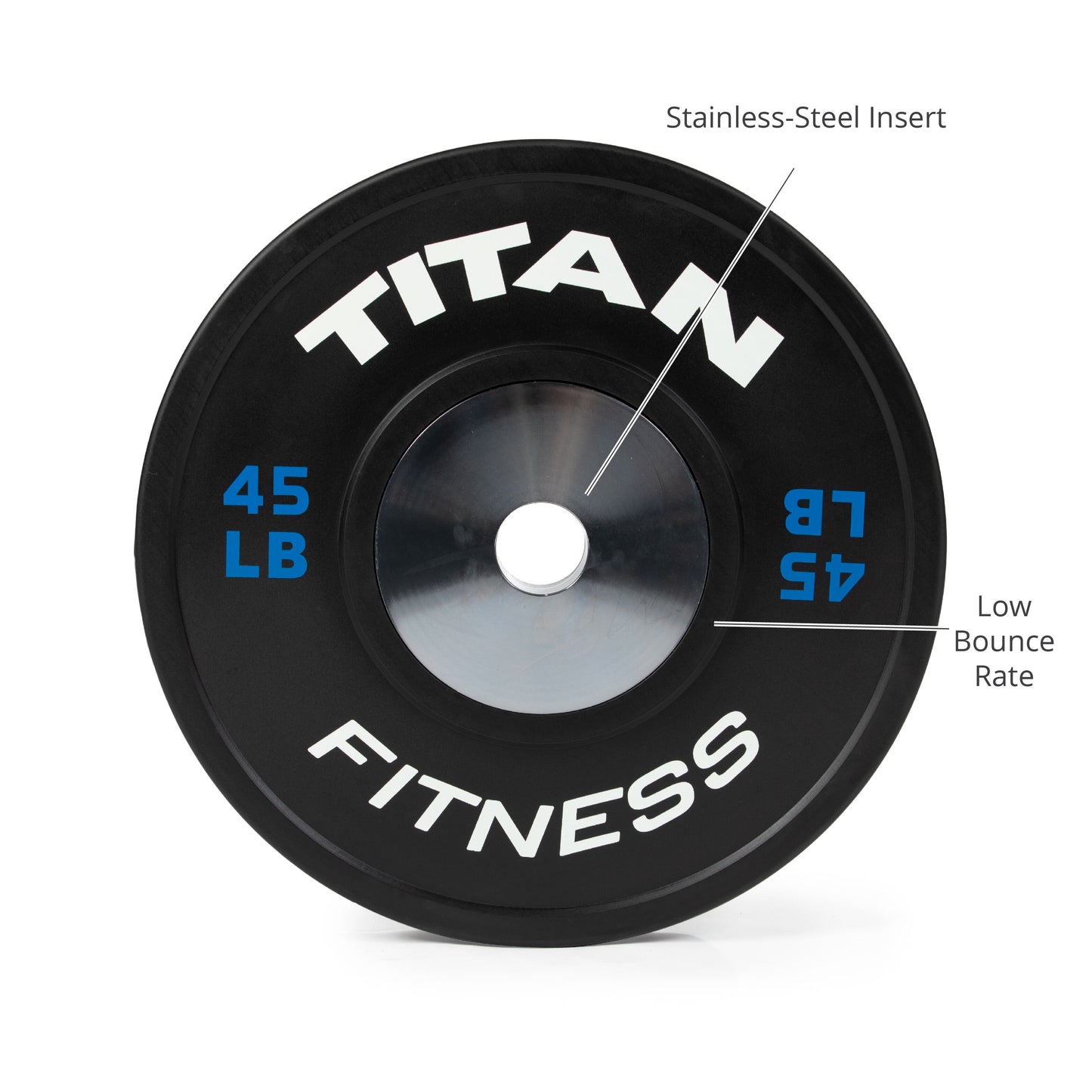 Scratch and Dent - Elite Olympic Bumper Plate | Black | 45 LB Single - FINAL SALE - view 3