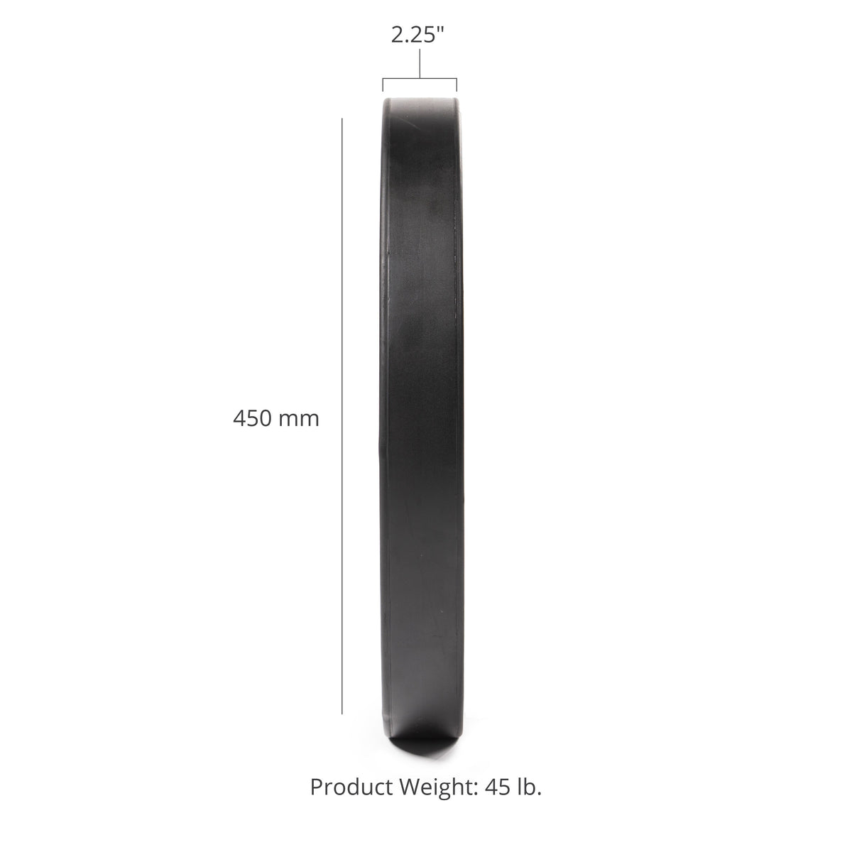Scratch and Dent - Elite Olympic Bumper Plate | Black | 45 LB Single - FINAL SALE - view 2