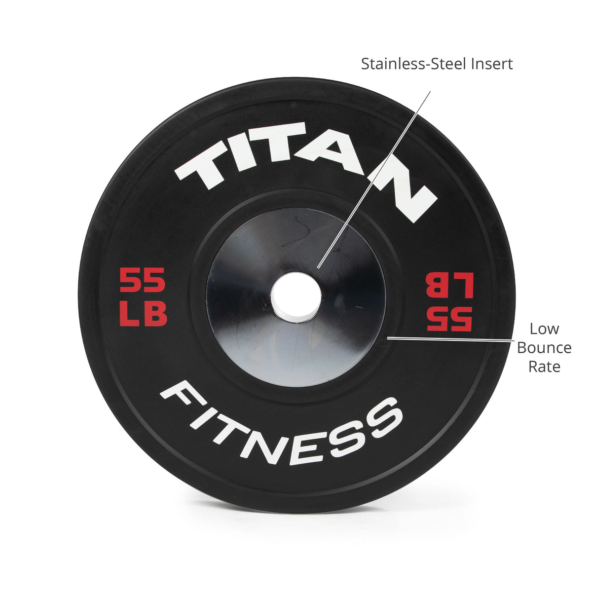 Scratch and Dent - 55 LB Single Elite Black Bumper Plate - FINAL SALE - view 10