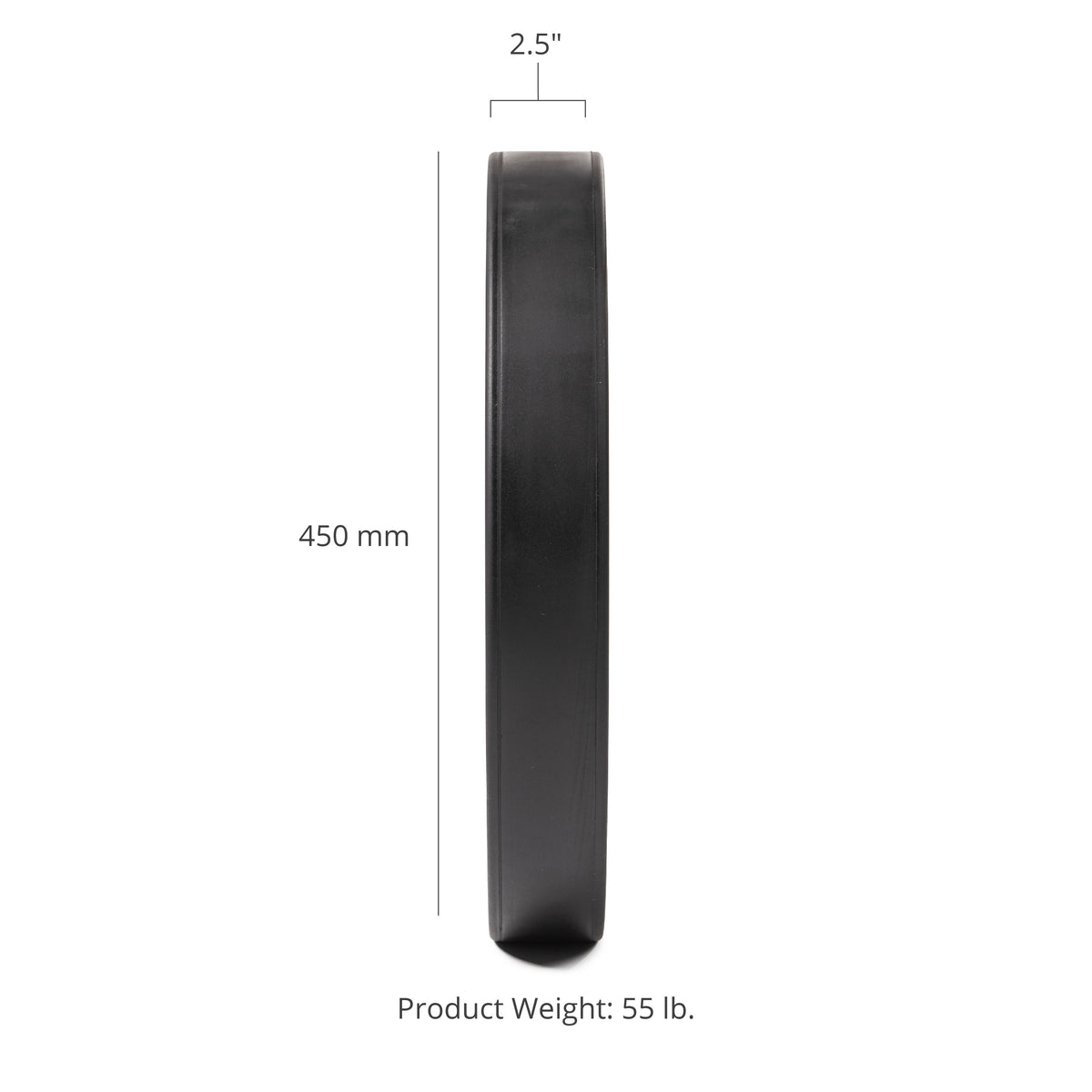 Scratch and Dent - Elite Olympic Bumper Plate | Black | 55 LB Single - FINAL SALE - view 9