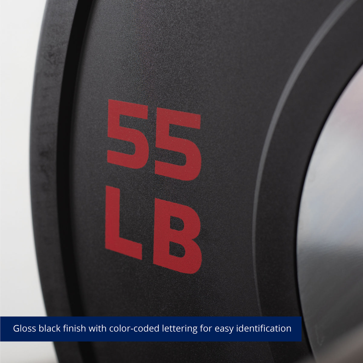 55 LB Single Elite Black Bumper Plate - view 2