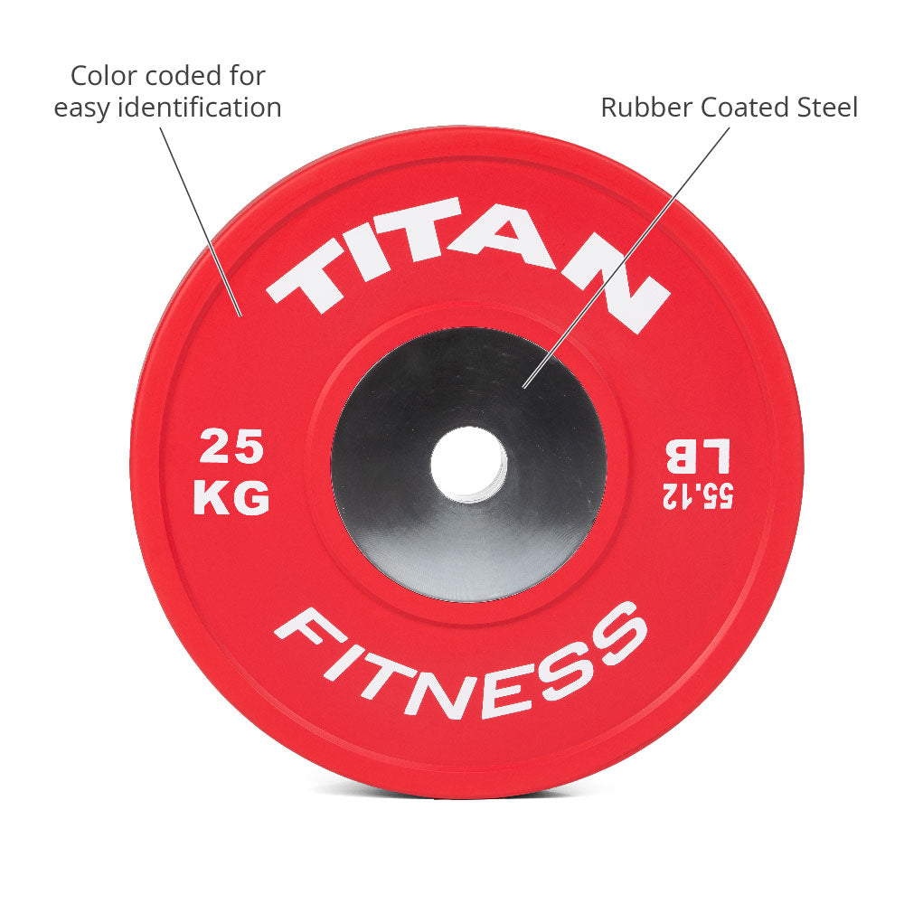 25 KG Single Elite Color Olympic Bumper Plate - view 3