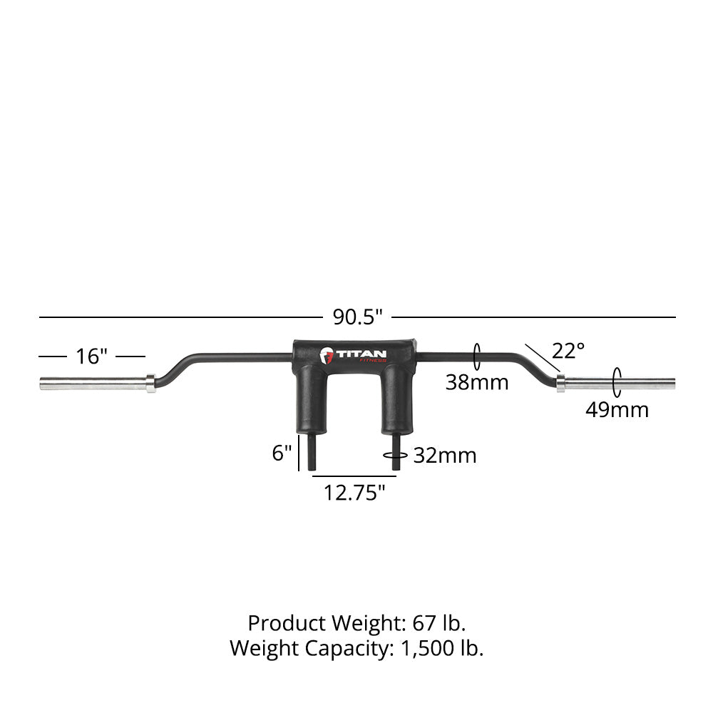 USA Made TITAN Series Safety Squat Bar - view 10
