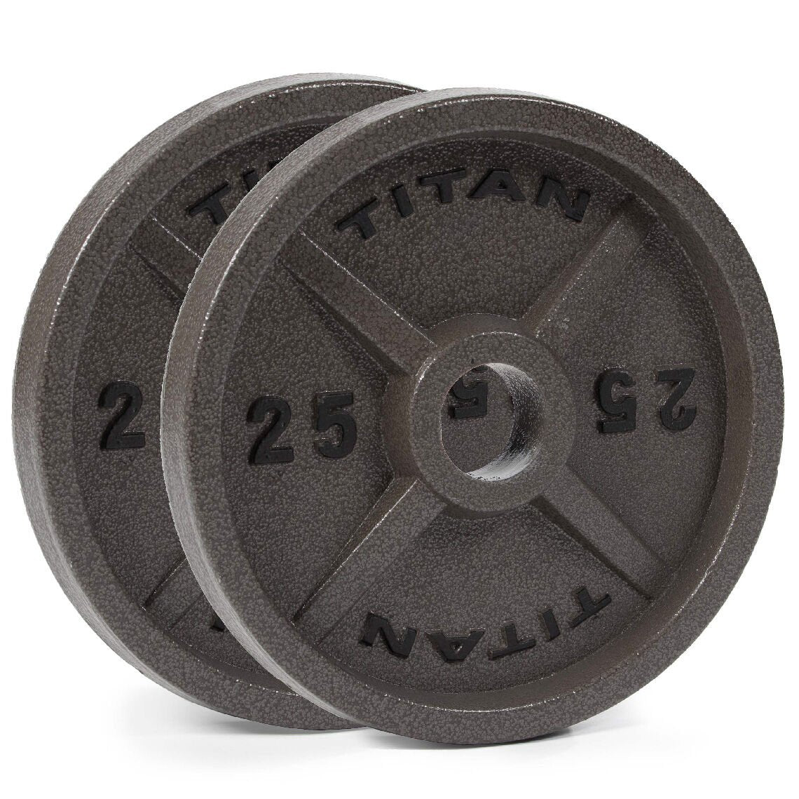 Scratch and Dent - Cast Iron Olympic Weight Plates | 25 LB Pair - FINAL SALE - view 1