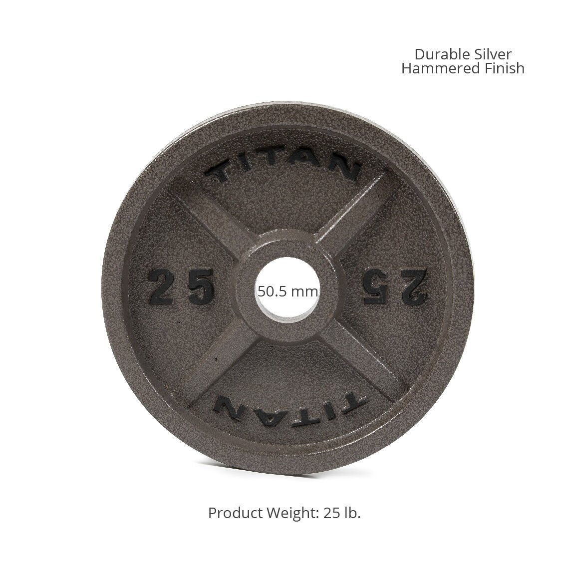 Scratch and Dent - Cast Iron Olympic Weight Plates | 25 LB Pair - FINAL SALE - view 2