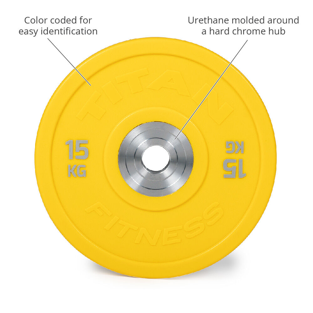 15 KG Single Color Urethane Bumper Plate - view 3