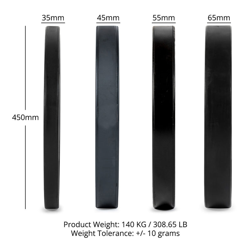 140 KG Set Elite Bumper Plates