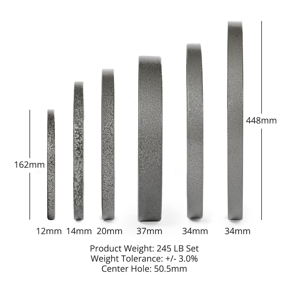 245 LB Cast Iron Olympic Plate Set - view 9