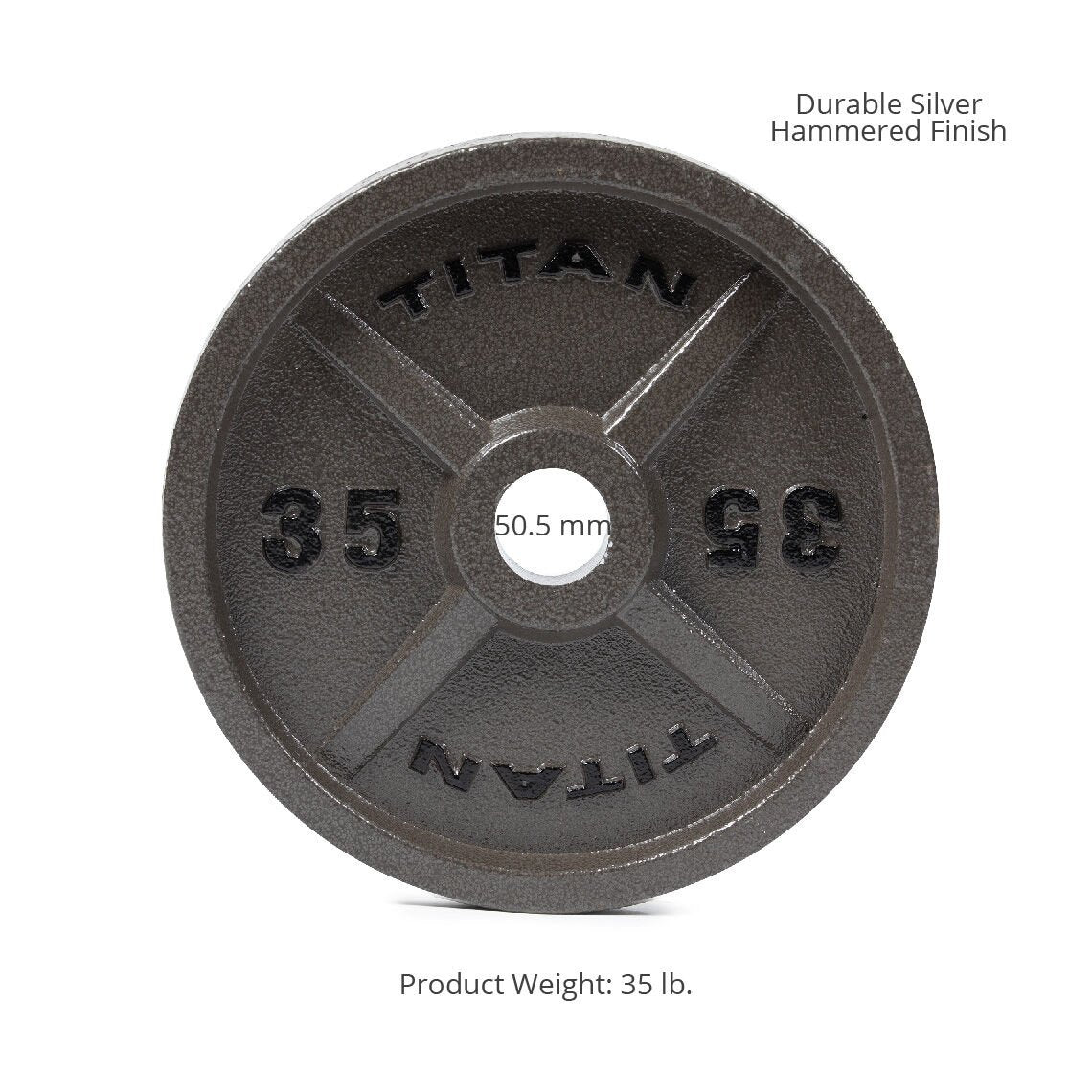 Scratch and Dent - Cast Iron Olympic Weight Plate | 35 LB Single - FINAL SALE - view 2