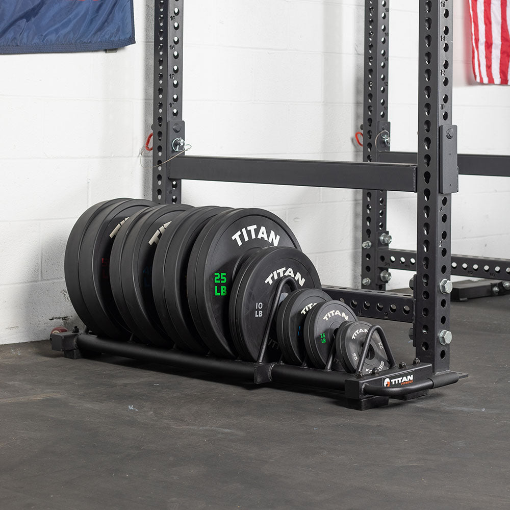 Horizontal Weight Plate Storage With Wheels