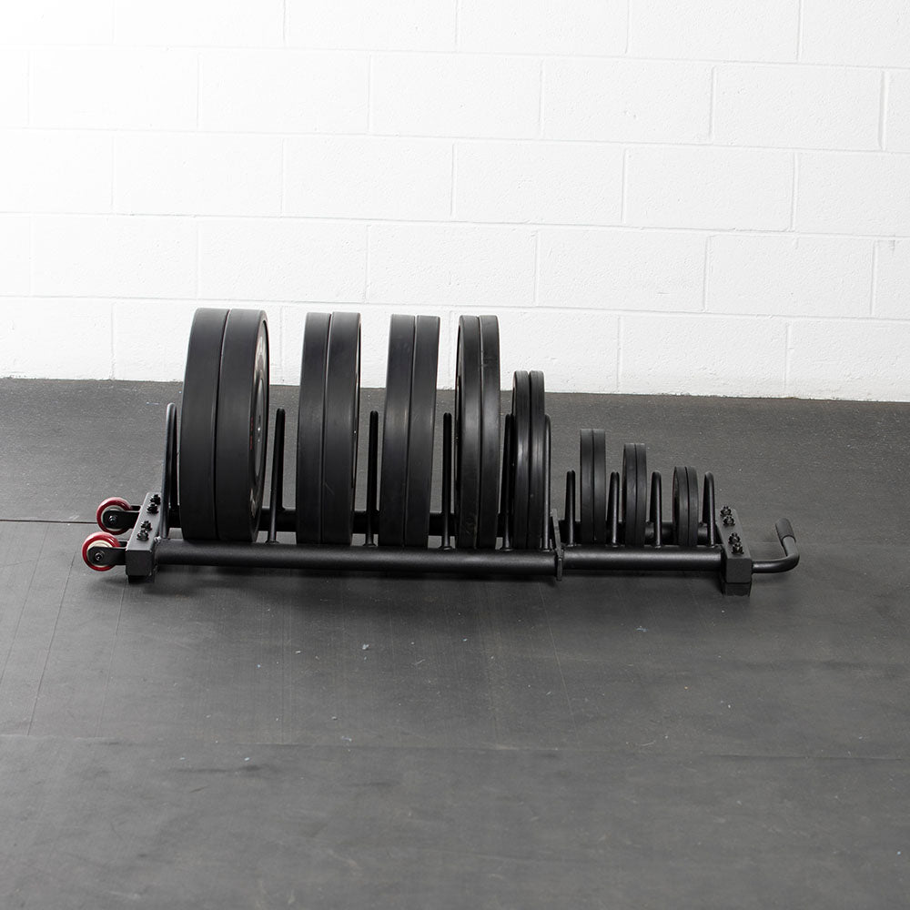 Horizontal Weight Plate Storage With Wheels