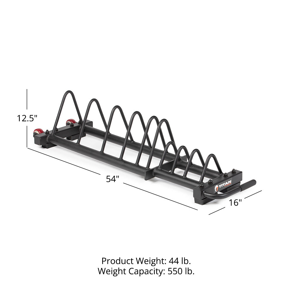 Horizontal Weight Plate Storage With Wheels