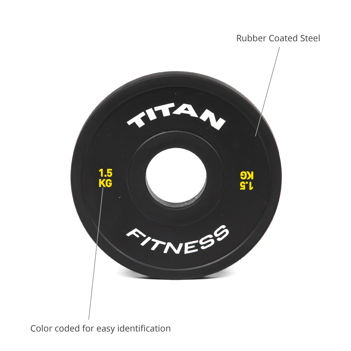 Scratch and Dent - 1.5 KG Pair Black Change Plates - FINAL SALE - view 3