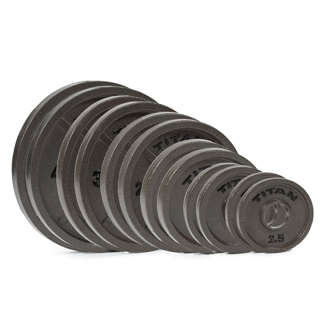 SCRATCH AND DENT - 245 LB Set Cast Iron Olympic Plates - FINAL SALE - view 10