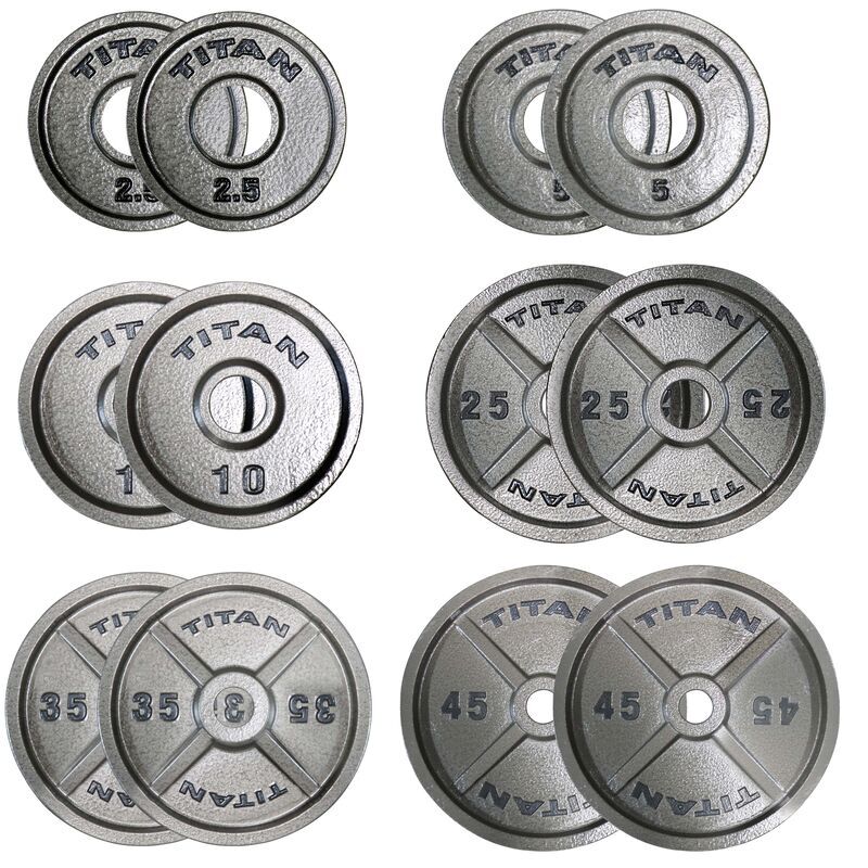 SCRATCH AND DENT - 245 LB Set Cast Iron Olympic Plates - FINAL SALE - view 9
