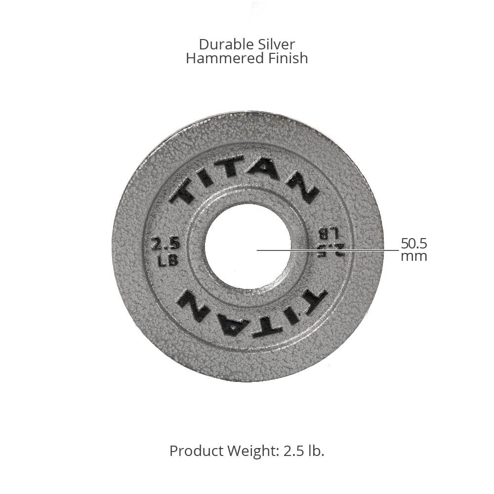 SCRATCH AND DENT - 2.5 LB Pair Silver Series Cast Iron Olympic Plates - FINAL SALE - view 8