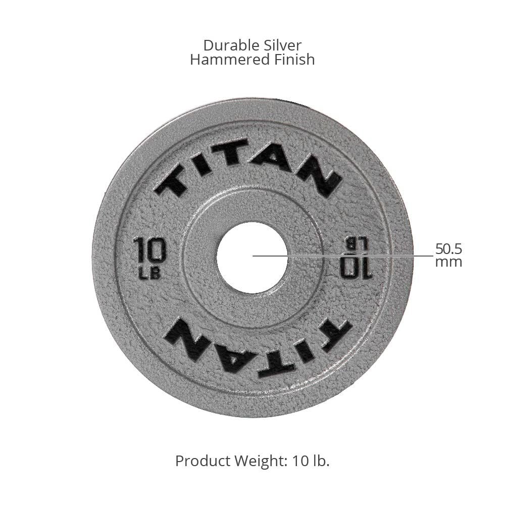 SCRATCH AND DENT - 10 LB Pair Silver Series Cast Iron Olympic Plates - FINAL SALE - view 2