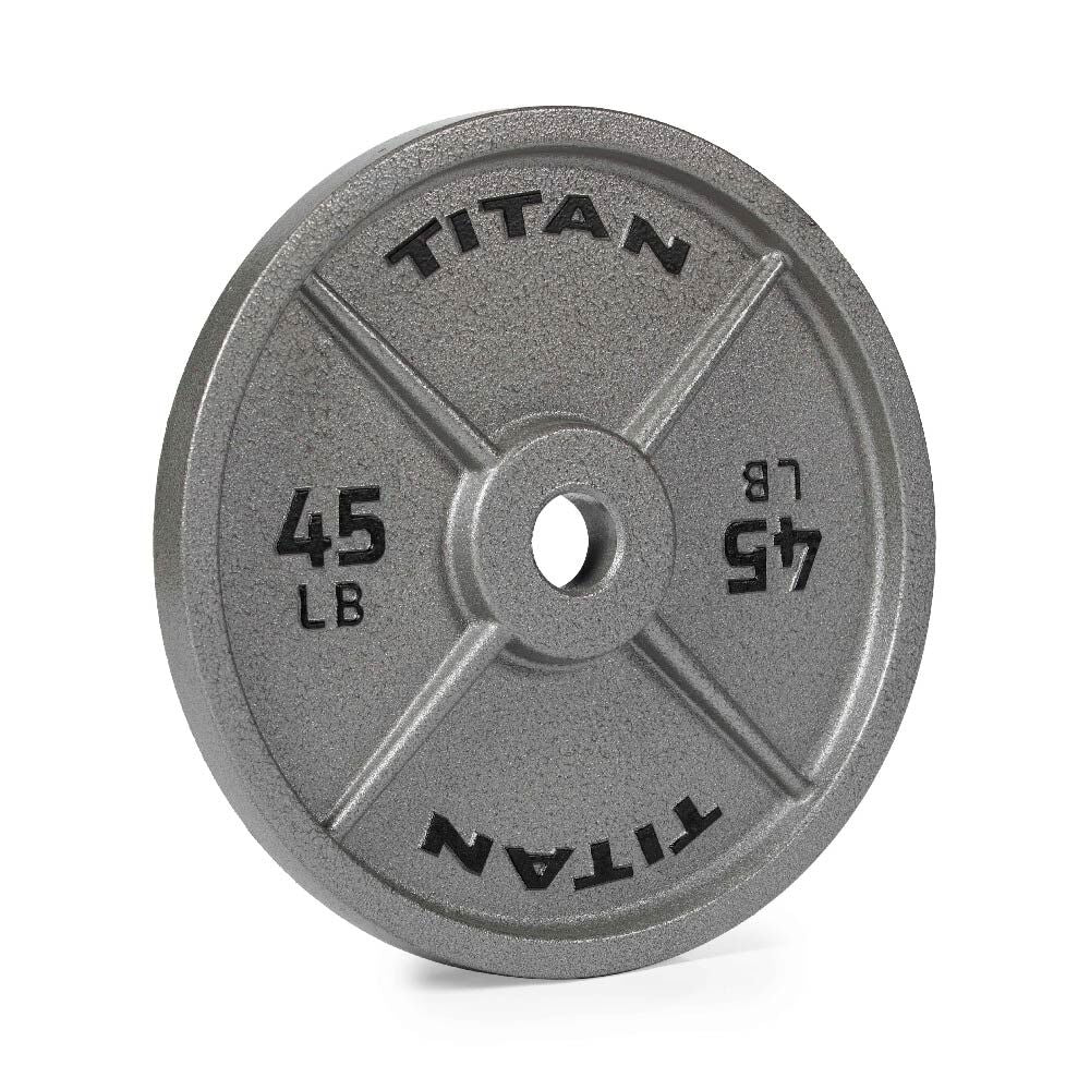 SCRATCH AND DENT - 45 LB Single Silver Series Cast Iron Olympic Plate - FINAL SALE - view 1