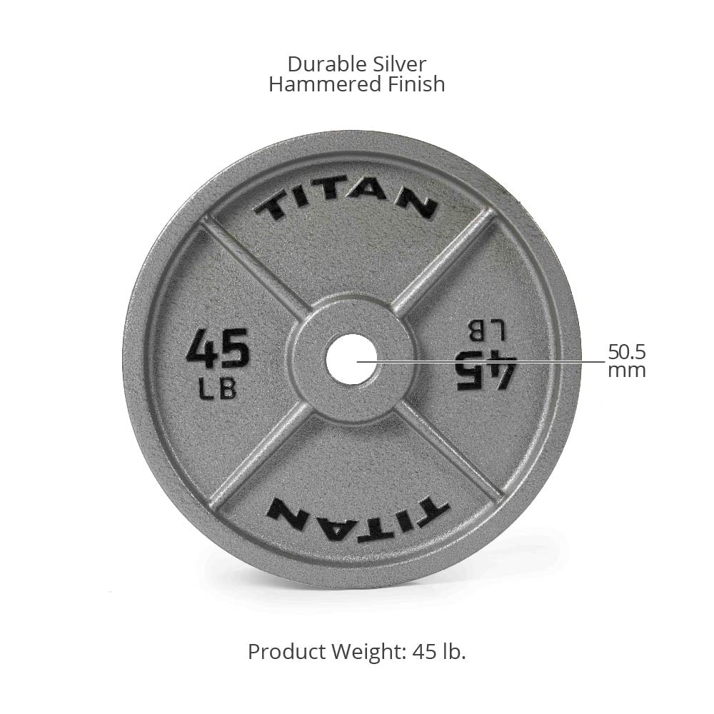 45 LB Single Cast Iron Olympic Plate - view 7
