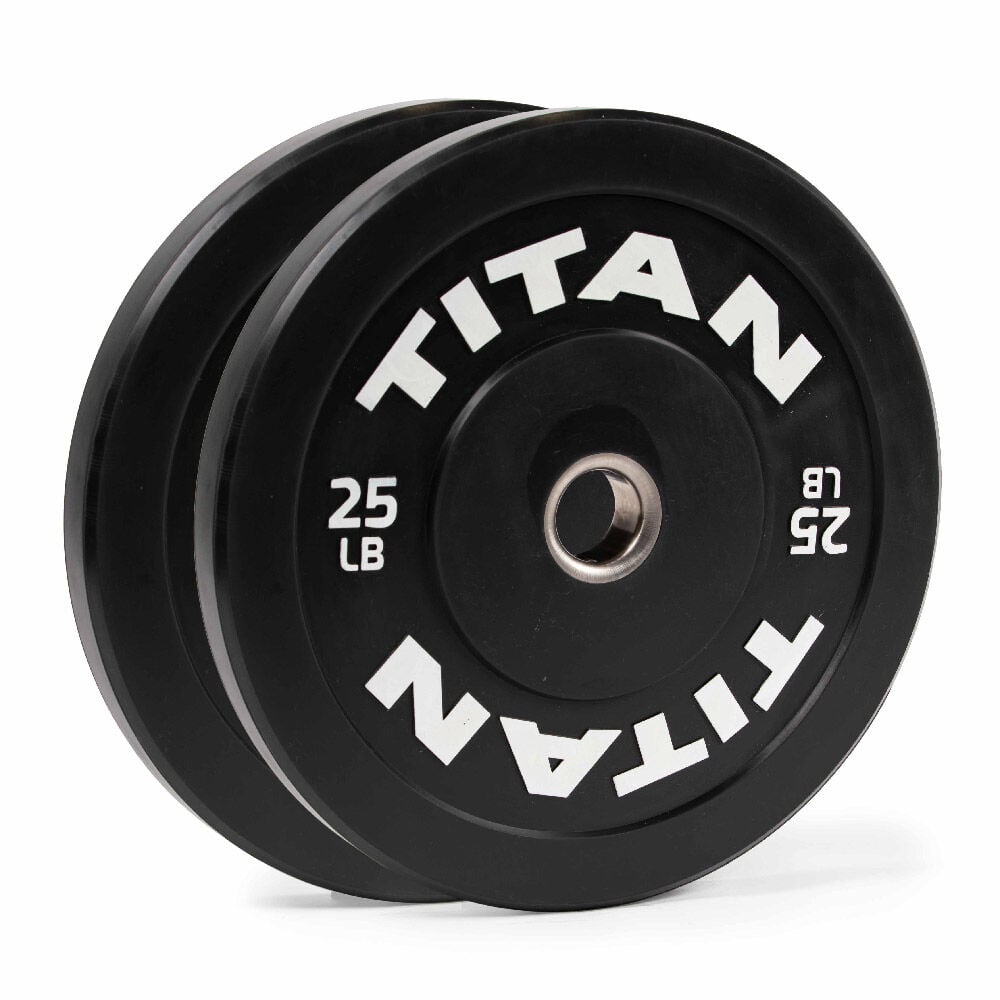 SCRATCH AND DENT - 25 LB Pair Economy Black Bumper Plates - FINAL SALE - view 1