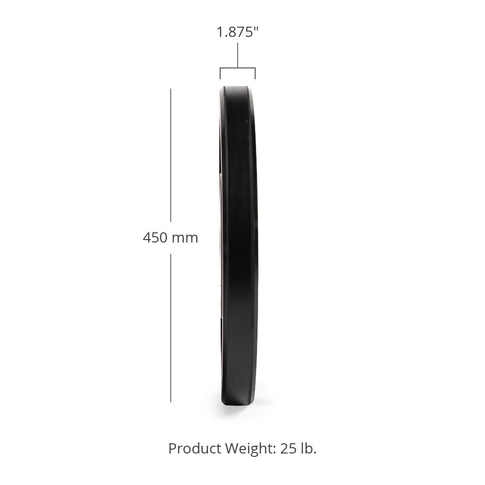 SCRATCH AND DENT - 25 LB Pair Economy Black Bumper Plates - FINAL SALE