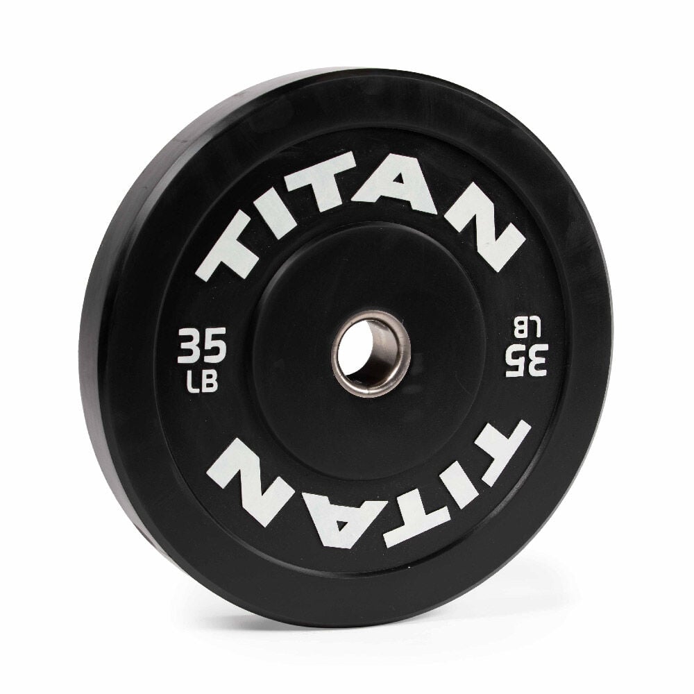 Scratch and Dent - 35 LB Single Economy Black Bumper Plate - FINAL SALE - view 1