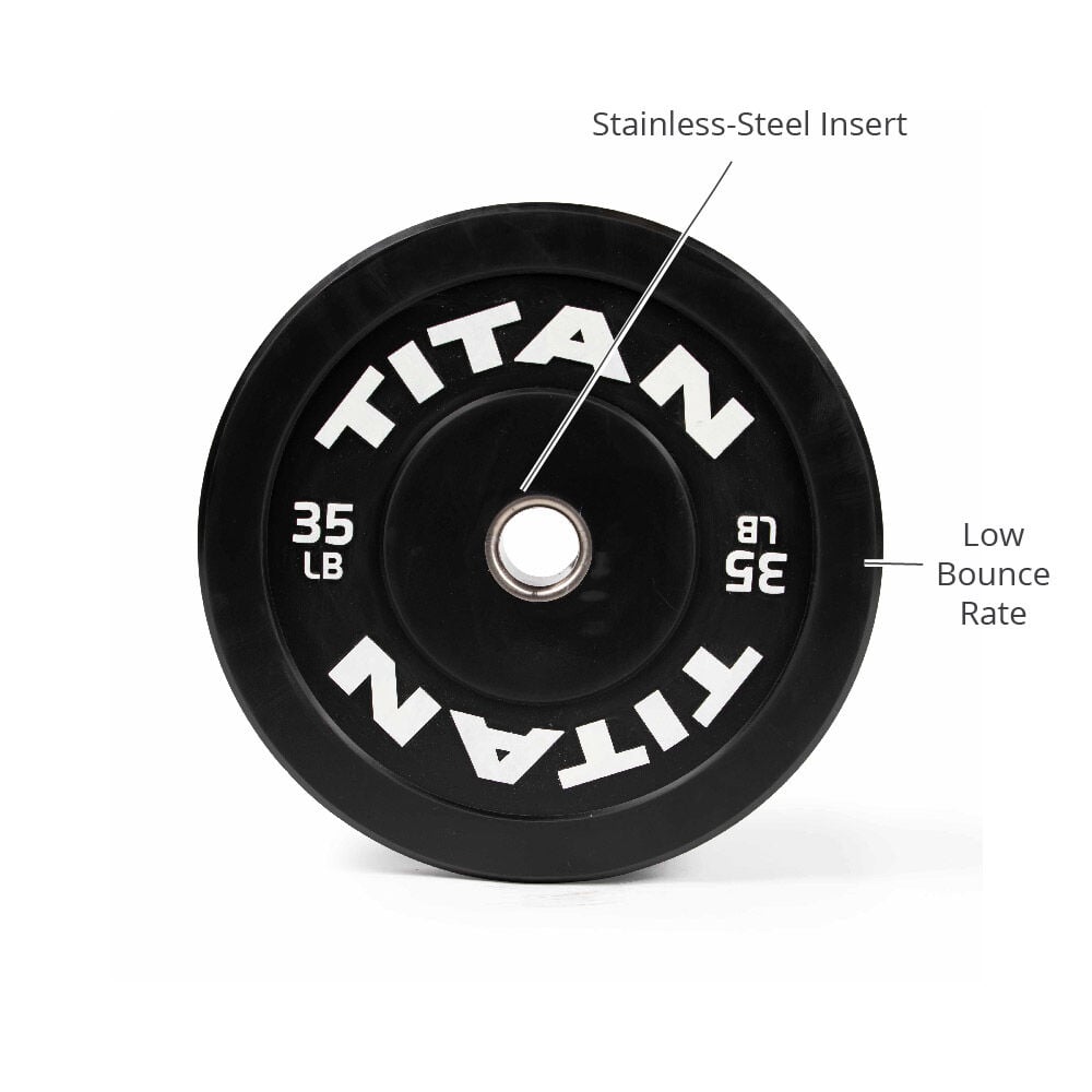 Scratch and Dent - 35 LB Single Economy Black Bumper Plate - FINAL SALE