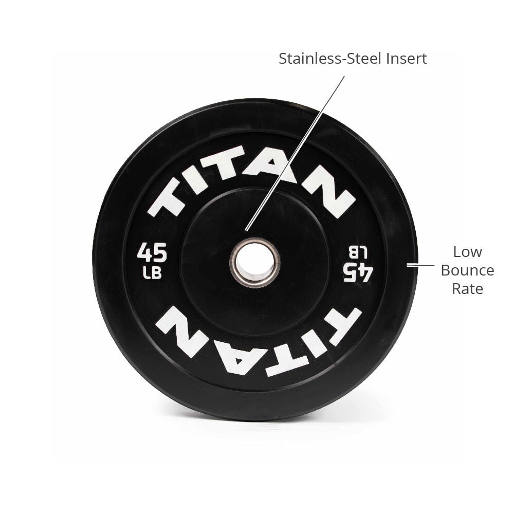 SCRATCH AND DENT - 45 LB Single Economy Black Bumper Plate - FINAL SALE