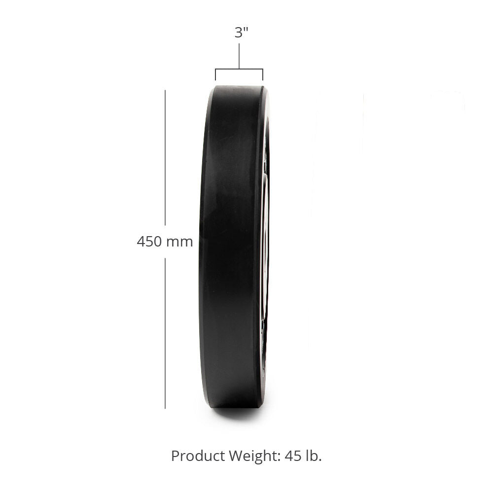 SCRATCH AND DENT - 45 LB Single Economy Black Bumper Plate - FINAL SALE - view 3