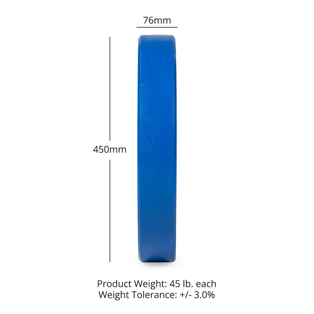 45 LB Single Economy Color Bumper Plate - view 3