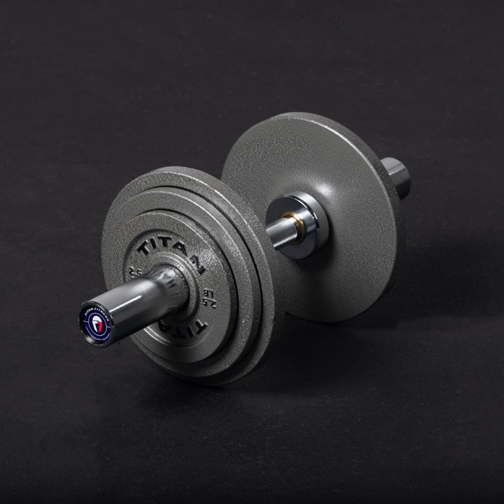 Loadable 20" Olympic Dumbbell Handles - Pair - view 2