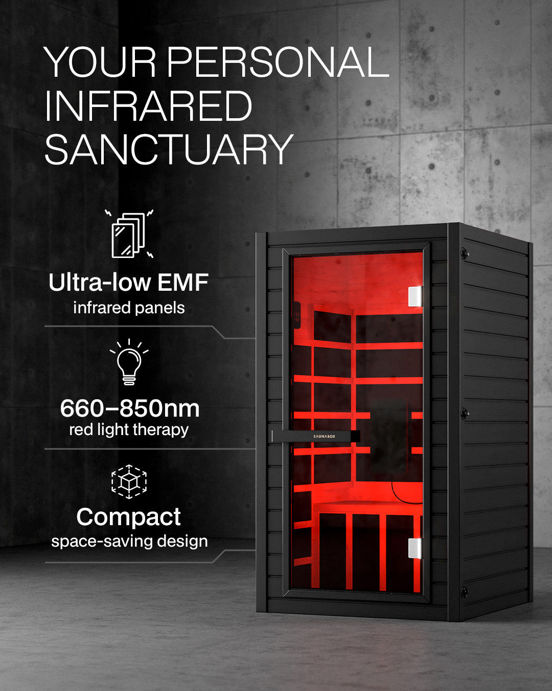SaunaBox® Solara: Full Spectrum Infrared Sauna - view 6