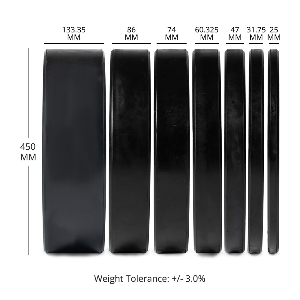LB Economy Black Bumper Plates