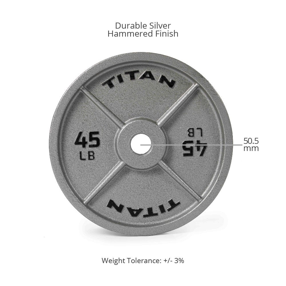 SCRATCH AND DENT - 245 LB Set Cast Iron Olympic Plates - FINAL SALE