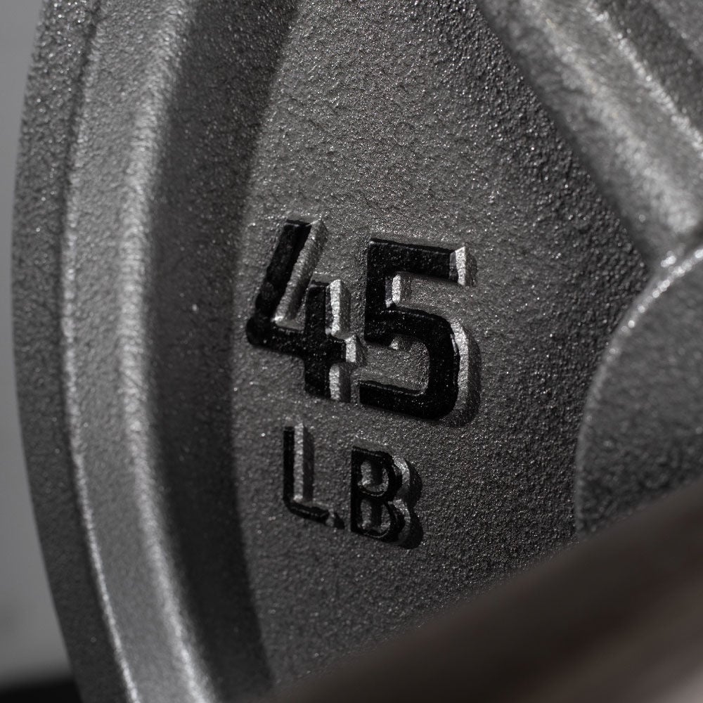 SCRATCH AND DENT - 245 LB Set Cast Iron Olympic Plates - FINAL SALE