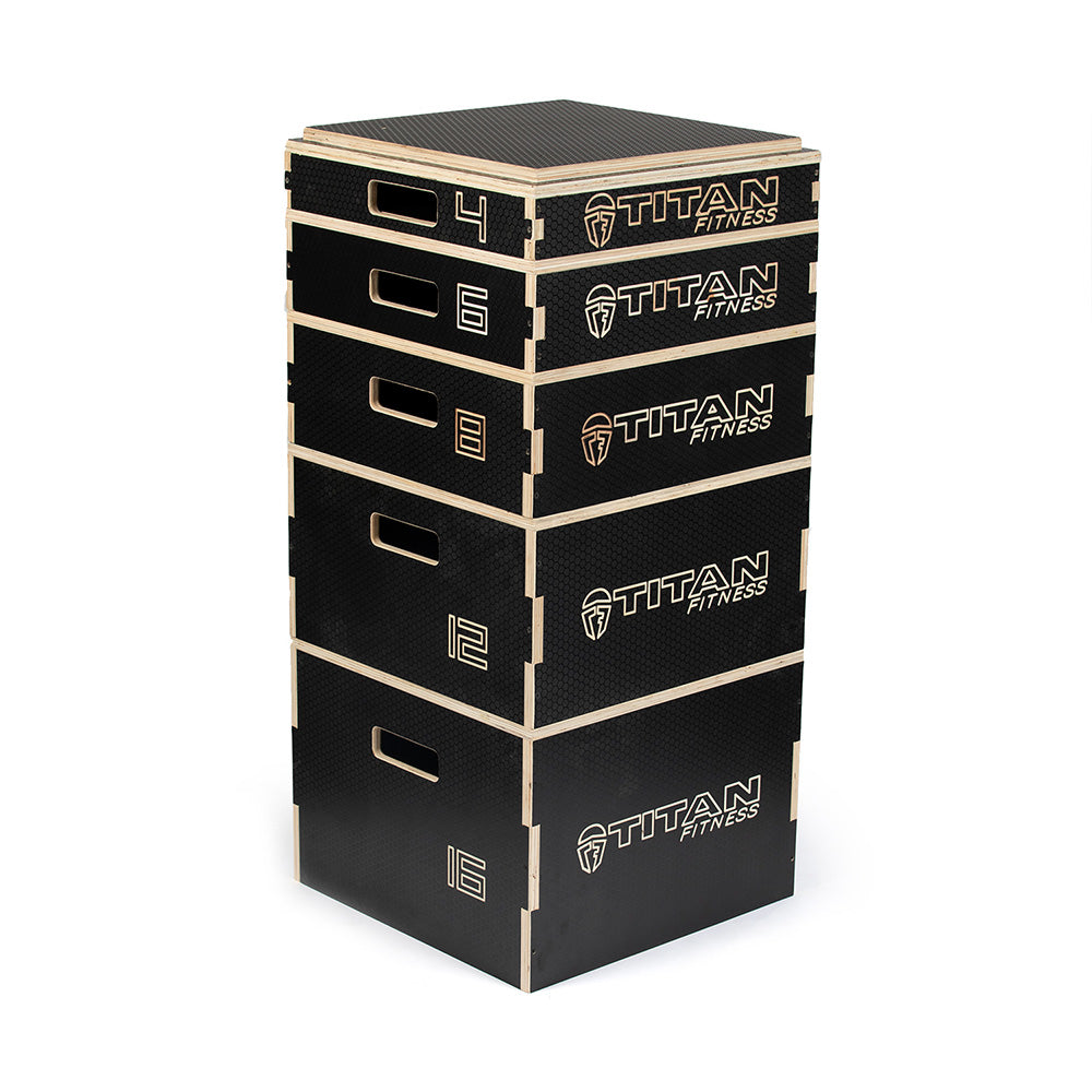 Stackable Wooden Plyometric Boxes - view 1